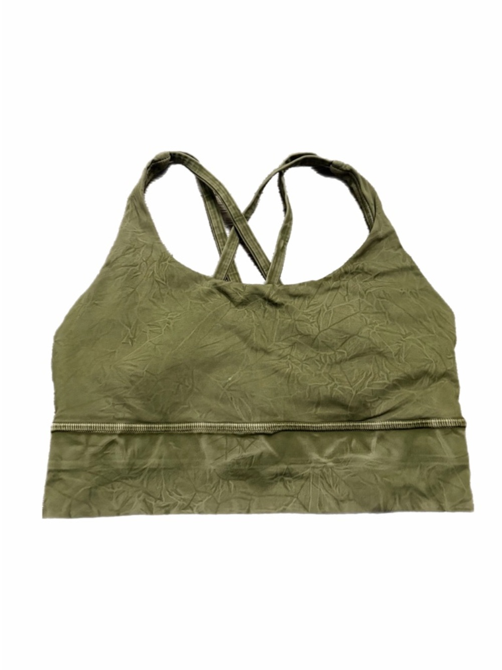 Lululemon Energy Longline Bra Medium Support, B-D *Ice Dye Ice Wash Moss Green 4